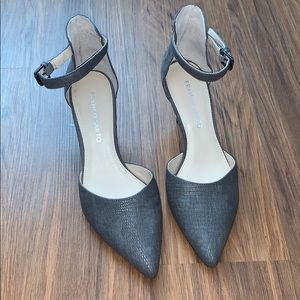 Franco Sarto gray pointed toe 2 inch heels
